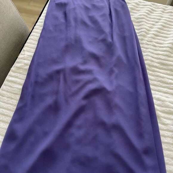 After Dark 3 Pc. Long Gown Set Purple with Beading Size 12 NWT - Picture 9 of 14